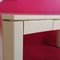 Vintage Cream Lacquered Wood Desk with Inset Brass Trim by Bridgeford, 1970s 3