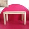 Vintage Cream Lacquered Wood Desk with Inset Brass Trim by Bridgeford, 1970s, Image 11
