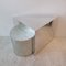 Large Vintage Geometric Console Table in Chrome and Silver, 1980s, Set of 2, Image 1
