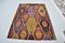 Mehrfarbiger Vintage Kelim Teppich mit ethnischem Dekor 1