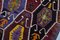 Mehrfarbiger Vintage Kelim Teppich mit ethnischem Dekor 7