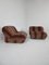 French Patate Set Lounge Chairs by Velours Panthere for Airborne, 1970s, Set of 2 1