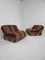 French Patate Set Lounge Chairs by Velours Panthere for Airborne, 1970s, Set of 2 7