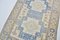 Handmade Faded Blue and Beige Living Room Rug 5