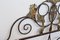 Cama individual antigua de hierro con adornos pintados a mano, Imagen 3
