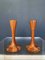 Hand-Turned Rosewood & Teak Ultra Candleholders by Maurice Bonami, 1970s, Set of 2 1