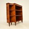 Burr Elm Breakfront Open Bookcase, 1950s 3