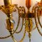 Lámpara de araña italiana Sommerso de cristal de Murano, años 70, Imagen 8