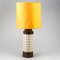 Tischlampe aus beigefarbener & goldener Keramik von Bitossi, 1970er 1