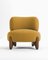 Modern Tobo Armchair in Fabric Boucle Mustard and Smoked Oak by Collector Studio 1