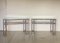 Vintage Steel Console Tables, 1980s, Set of 2 3