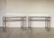 Vintage Steel Console Tables, 1980s, Set of 2, Image 3