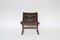 Vintage Dark Brown Leather Siesta Chair by Ingmar Relling for Westnofa, 1960s 2