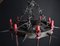 Spanish Gothic Baroque Hand Forged Wrought Iron Gallows Candleholder Chandelier, 2010s, Image 2