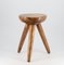 Mid-Century Yew Low Table Stool in the style of Charlotte Perriand, 1960s 5