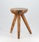 Mid-Century Yew Low Table Stool in the style of Charlotte Perriand, 1960s 6