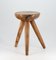 Niedriger Mid-Century Yew Tischhocker im Stil von Charlotte Perriand, 1960er 6