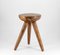 Mid-Century Yew Low Table Stool in the style of Charlotte Perriand, 1960s 1