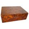 Caja de puros marrón de madera nudosa del siglo X, Francia, años 70, Imagen 1