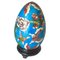 Early 20 Century Chinese Cloisonné Enamel Egg with Wood Stand 1