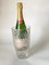 Seau à Champagne Blanc Art Déco en Verre, France, 1940s 8