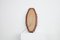 Curved Teak Plywood Oval Mirror with Backlight attributed to I.S.A. Bergamo, 1960s, Image 3