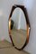 Curved Teak Plywood Oval Mirror with Backlight attributed to I.S.A. Bergamo, 1960s 18