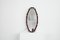 Specchio ovale retroilluminato in compensato di teak curvo attribuito a ISA Bergamo, anni '60, Immagine 2