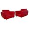 Fauteuils Rouges Mid-Century, 1969, Set de 2 1