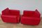 Fauteuils Rouges Mid-Century, 1969, Set de 2 2