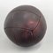 Vintage Medizinball aus Mahagoni Leder, 1930er 3