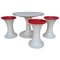 Table Basse et Tabourets Mid-Century Space Age 3-Tulip, Allemagne, 1970s, Set de 4 1