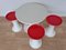 Mid-Century Space Age 3-Tulip Hocker & Couchtisch, Deutschland, 1970er, 4er Set 7