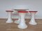 Mid-Century Space Age 3-Tulip Hocker & Couchtisch, Deutschland, 1970er, 4er Set 2