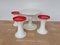 Mid-Century Space Age 3-Tulip Stools and Coffee Table, Germany, 1970s, Set of 4, Image 9