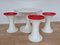 Table Basse et Tabourets Mid-Century Space Age 3-Tulip, Allemagne, 1970s, Set de 4 6