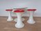 Mid-Century Space Age 3-Tulip Stools and Coffee Table, Germany, 1970s, Set of 4 4