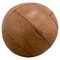 Vintage Brown Leather Medicine Ball, 1930s, Image 1