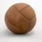 Balón medicinal vintage de cuero marrón, años 30, Imagen 4