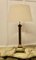 Tall Brass Corinthian Column Table Lamp with Shade, 1920 9