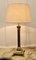 Tall Brass Corinthian Column Table Lamp with Shade, 1920 2