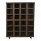 Large Wooden Display Case with 24 Compartments, Image 1