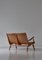 Scandinavian Sportstuga Pinewood & Canvas Sofa, 1940s, Image 3