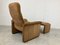 Vintage Leather DS 50 Lounge Chair & Ottoman attributed to de Sede, 1970s, Set of 2 2