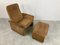 Vintage Leather DS 50 Lounge Chair & Ottoman attributed to de Sede, 1970s, Set of 2 6