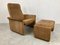 Vintage Leather DS 50 Lounge Chair & Ottoman attributed to de Sede, 1970s, Set of 2 7