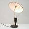 Lámpara de mesa francesa Mid-Century reflectante de latón y negro, años 50, Imagen 7