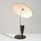 Mid-century French Reflecting Black and Brass Table Lamp, 1950s 7