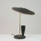 Lámpara de mesa francesa Mid-Century reflectante de latón y negro, años 50, Imagen 9