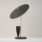 Lámpara de mesa francesa Mid-Century reflectante de latón y negro, años 50, Imagen 13